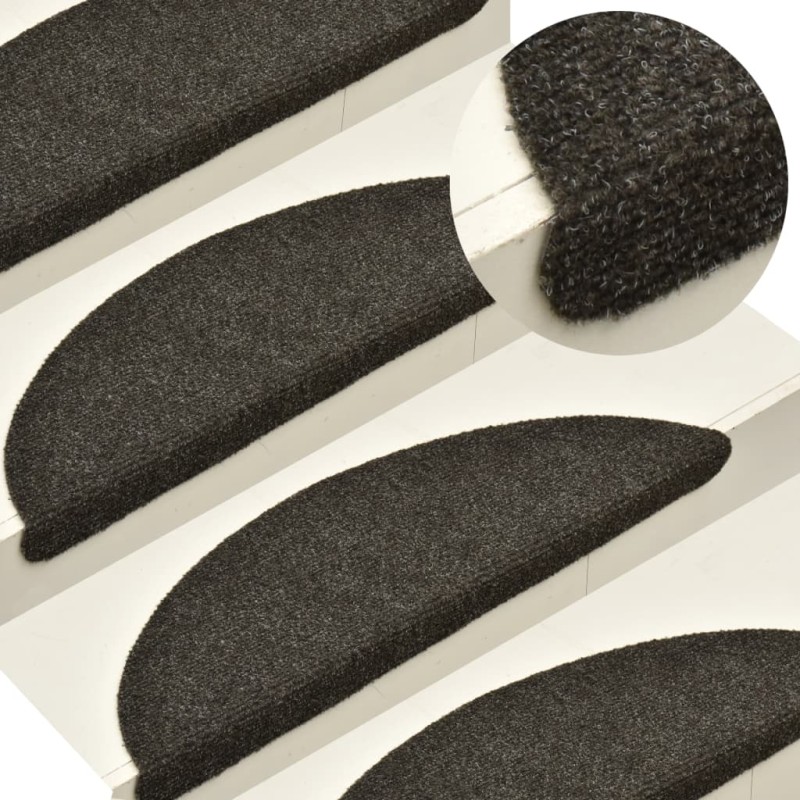 vidaXL Tappetini per Scale 15 pz Antracite 65x21x4 cm Agugliati vidaXL Tappetini per Scale 15 pz Antracite 65x21x4 cm Agugliati