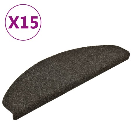 vidaXL Tappetini per Scale 15 pz Antracite 65x21x4 cm Agugliati