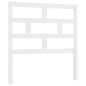 Testiera per Letto Bianca 96x4x100 cm in Legno Massello di Pino