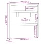 Testiera per Letto Bianca 96x4x100 cm in Legno Massello di Pino