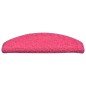 vidaXL Tappetini per Scale 15 pz Rosa 65x21x4 cm