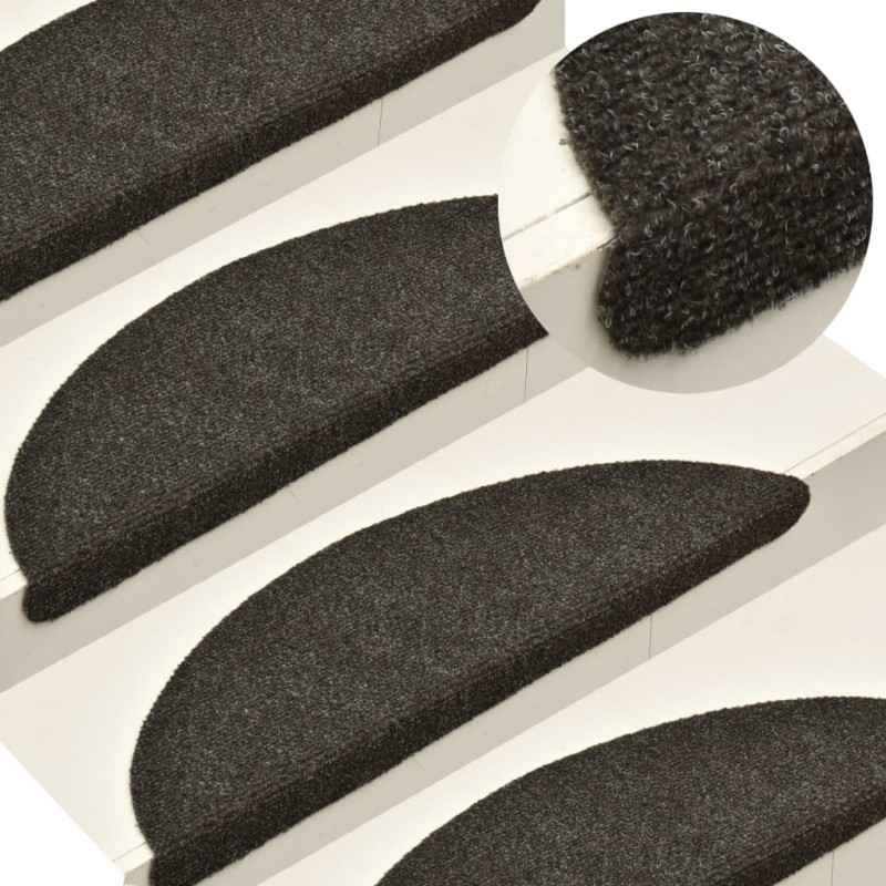 vidaXL Tappetini per Scale 15 pz Marrone Chiaro 56x17x3 cm Agugliati vidaXL Tappetini per Scale 15 pz Marrone Chiaro 56x17x3 cm Agugliati