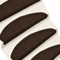 vidaXL Tappetini Autoadesivi Scale 15 pz Marroni 65x21x4 cm Agugliati