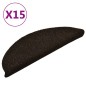 vidaXL Tappetini per Scale 15 pz Marrone Scuro 56x17x3 cm Agugliati vidaXL Tappetini per Scale 15 pz Marrone Scuro 56x17x3 cm Agugliati
