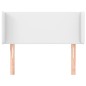 Testiera ad Orecchio Bianca 103x16x78/88 cm in Similpelle