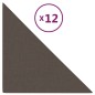 Pannelli Murali 12 pz Tortora 30x30 cm Tessuto 0,54 m² Pannelli Murali 12 pz Tortora 30x30 cm Tessuto 0,54 m²