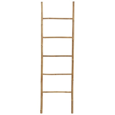 vidaXL Scala Portasciugamani con 5 Pioli in Bambù 170 cm