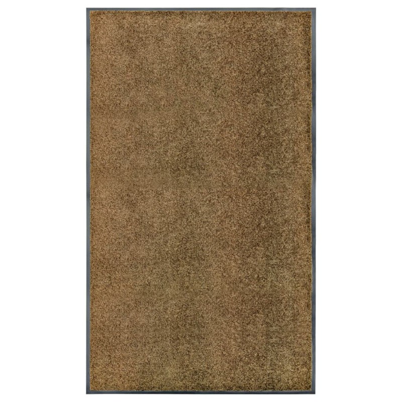 vidaXL Zerbino Lavabile Marrone 90x150 cm vidaXL Zerbino Lavabile Marrone 90x150 cm