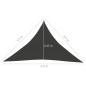 Vela Parasole 160 g/m² Antracite 3,5x3,5x4,9 m in HDPE Vela Parasole 160 g/m² Antracite 3,5x3,5x4,9 m in HDPE