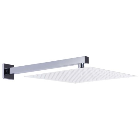 vidaXL Braccio di Supporto Doccia Quadrato Acciaio 201 Argento 40 cm