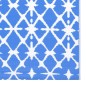 vidaXL Tappeto da Esterni Blu e Bianco 160x230 cm in PP vidaXL Tappeto da Esterni Blu e Bianco 160x230 cm in PP