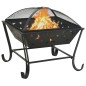 vidaXL Braciere con Attizzatoio 62 cm XXL in Acciaio vidaXL Braciere con Attizzatoio 62 cm XXL in Acciaio