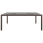 vidaXL Tavolo da Giardino con Piano Vetro Marrone 200x150x75 cm Rattan vidaXL Tavolo da Giardino con Piano Vetro Marrone 200x150x75 cm Rattan
