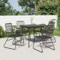 vidaXL Sedie da Giardino 4pz Nere 58x59x85,5 cm Rattan PVC vidaXL Sedie da Giardino 4pz Nere 58x59x85,5 cm Rattan PVC