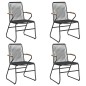 vidaXL Sedie da Giardino 4pz Nere 58x59x85,5 cm Rattan PVC vidaXL Sedie da Giardino 4pz Nere 58x59x85,5 cm Rattan PVC