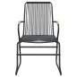 vidaXL Sedie da Giardino 4pz Nere 58x59x85,5 cm Rattan PVC vidaXL Sedie da Giardino 4pz Nere 58x59x85,5 cm Rattan PVC
