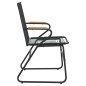 vidaXL Sedie da Giardino 4pz Nere 58x59x85,5 cm Rattan PVC vidaXL Sedie da Giardino 4pz Nere 58x59x85,5 cm Rattan PVC