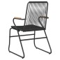 vidaXL Sedie da Giardino 4pz Nere 58x59x85,5 cm Rattan PVC vidaXL Sedie da Giardino 4pz Nere 58x59x85,5 cm Rattan PVC