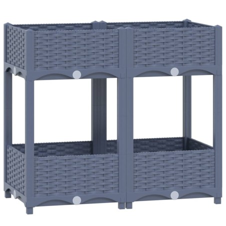 vidaXL Fioriera Rialzata 80x40x71 cm in Polipropilene