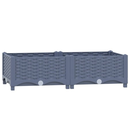 vidaXL Fioriera Rialzata 80x40x23 cm in Polipropilene