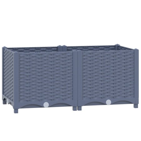 vidaXL Fioriera Rialzata 80x40x38 cm in Polipropilene