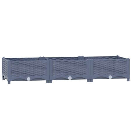 vidaXL Fioriera Rialzata 120x40x23 cm in Polipropilene