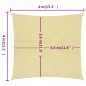 vidaXL Vela Parasole 160 g/m² Beige 4x4 m in HDPE vidaXL Vela Parasole 160 g/m² Beige 4x4 m in HDPE