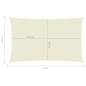 vidaXL Vela Parasole 160 g/m² Crema 2x5 m in HDPE vidaXL Vela Parasole 160 g/m² Crema 2x5 m in HDPE