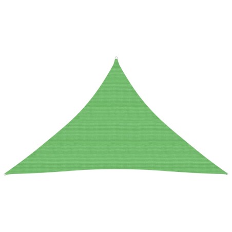 vidaXL Vela Parasole 160 g/m² Verde Chiaro 3,5x3,5x4,9 m in HDPE