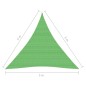 vidaXL Vela Parasole 160 g/m² Verde Chiaro 5x5x5 m in HDPE vidaXL Vela Parasole 160 g/m² Verde Chiaro 5x5x5 m in HDPE