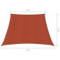vidaXL Vela Parasole 160 g/m² Terracotta 3/4x2 m in HDPE