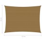 vidaXL Vela Parasole 160 g/m² Grigio Talpa 3,5x4,5 m in HDPE