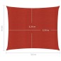 vidaXL Vela Parasole 160 g/m² Rossa 3,6x3,6 m in HDPE vidaXL Vela Parasole 160 g/m² Rossa 3,6x3,6 m in HDPE