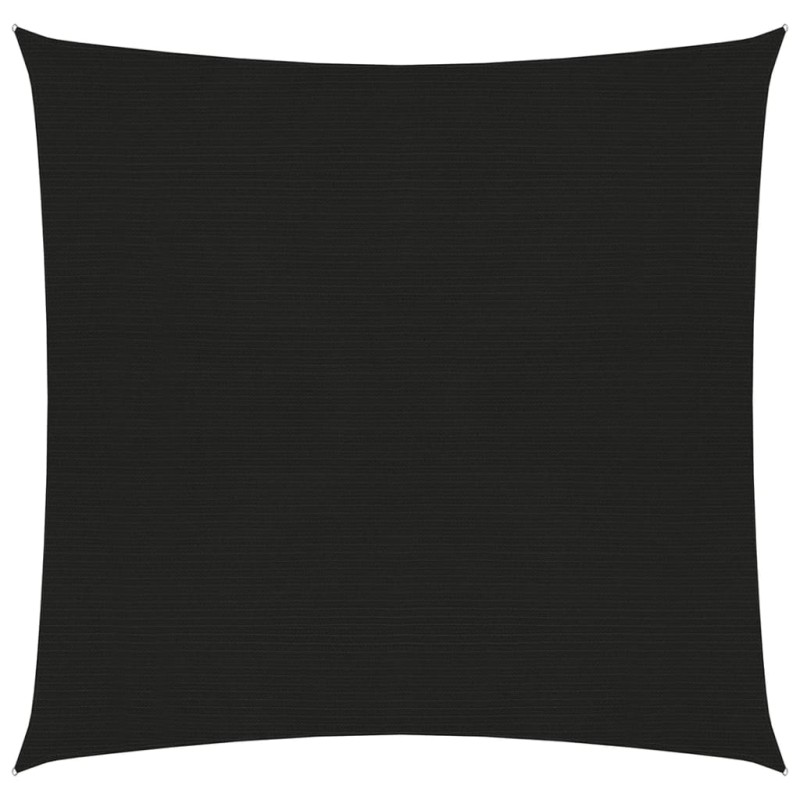 vidaXL Vela Parasole 160 g/m² Nera 3x3 m in HDPE