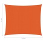 vidaXL Vela Parasole 160 g/m² Arancione 3,6x3,6 m in HDPE vidaXL Vela Parasole 160 g/m² Arancione 3,6x3,6 m in HDPE