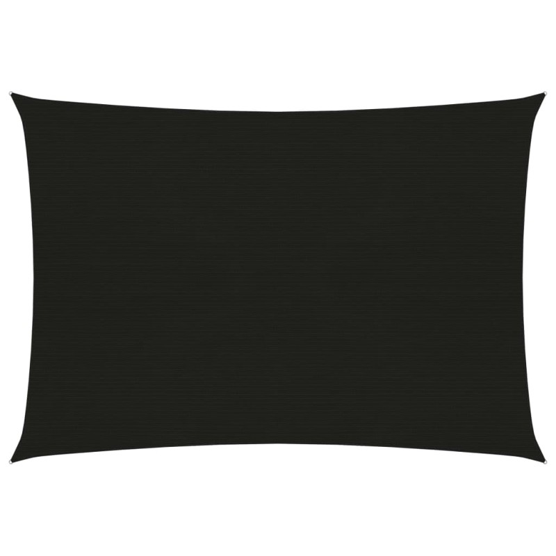 vidaXL Vela Parasole 160 g/m² Nera 2,5x4 m in HDPE