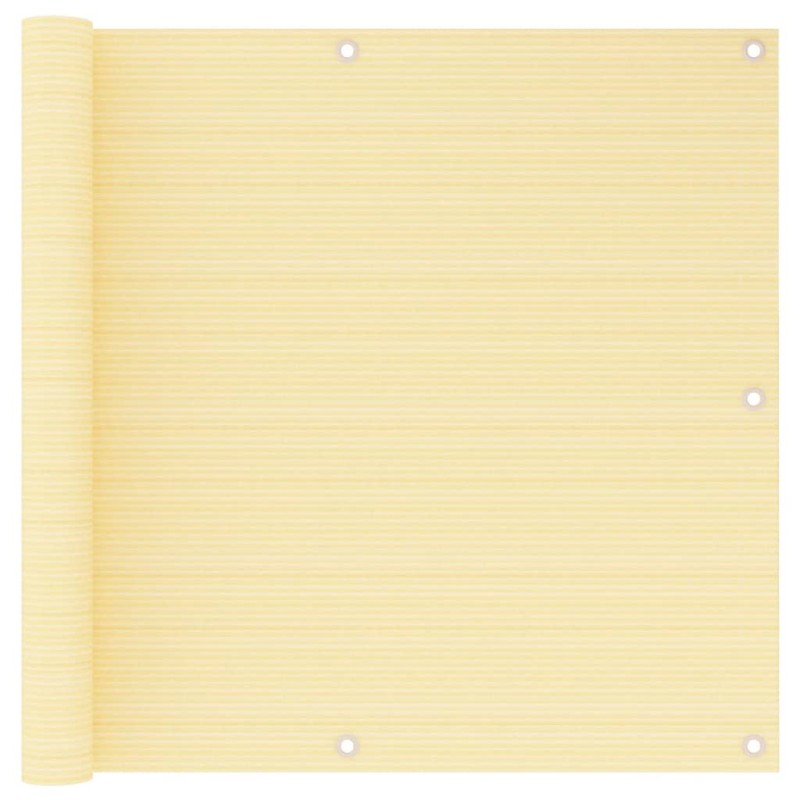 vidaXL Schermo Frangivista per Balcone Beige 90x500 cm in HDPE vidaXL Schermo Frangivista per Balcone Beige 90x500 cm in HDPE