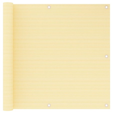 vidaXL Schermo Frangivista per Balcone Beige 90x500 cm in HDPE
