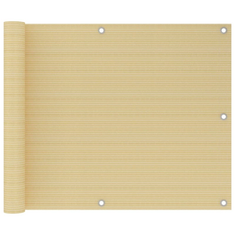 vidaXL Schermo Frangivista per Balcone Beige 75x500 cm in HDPE vidaXL Schermo Frangivista per Balcone Beige 75x500 cm in HDPE
