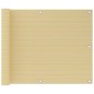 vidaXL Schermo Frangivista per Balcone Beige 75x500 cm in HDPE vidaXL Schermo Frangivista per Balcone Beige 75x500 cm in HDPE