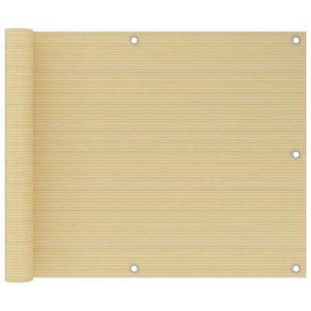 vidaXL Schermo Frangivista per Balconi Beige 75x300 cm in HDPE