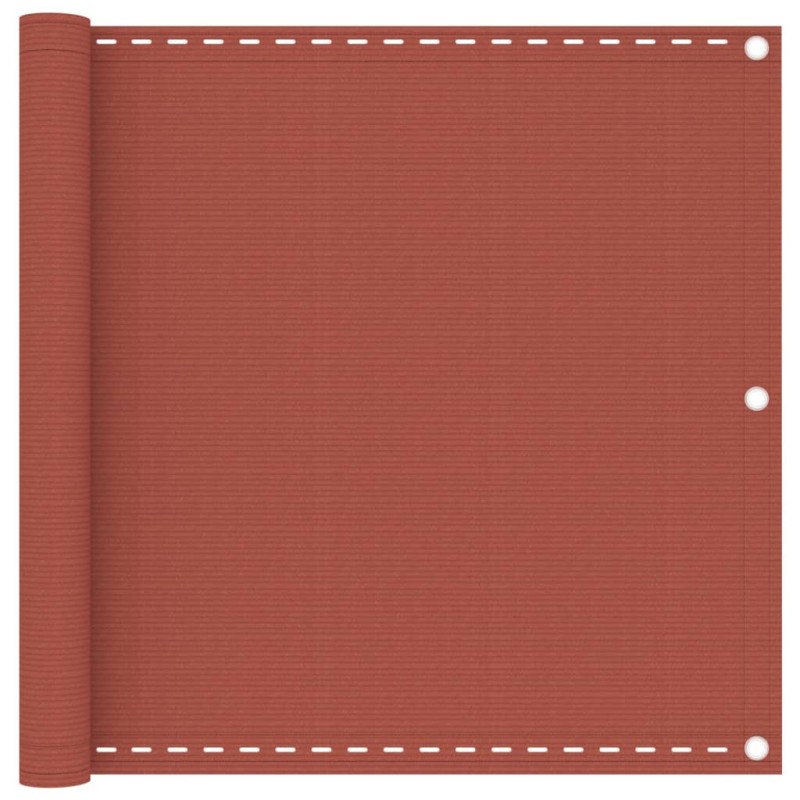 vidaXL Paravento da Balcone Terracotta 90x400 cm in HDPE