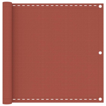 vidaXL Paravento da Balcone Terracotta 90x400 cm in HDPE