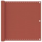 vidaXL Paravento da Balcone Terracotta 90x400 cm in HDPE
