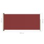 Tenda Laterale Retrattile per Patio 140x300 cm Rossa Tenda Laterale Retrattile per Patio 140x300 cm Rossa