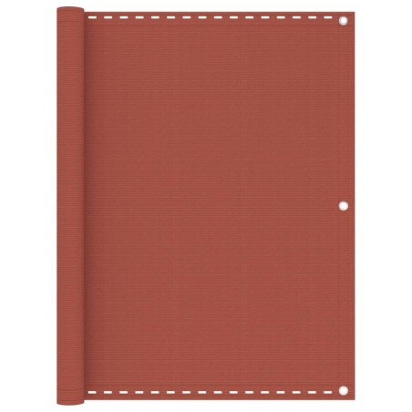 vidaXL Paravento da Balcone Terracotta 120x600 cm in HDPE