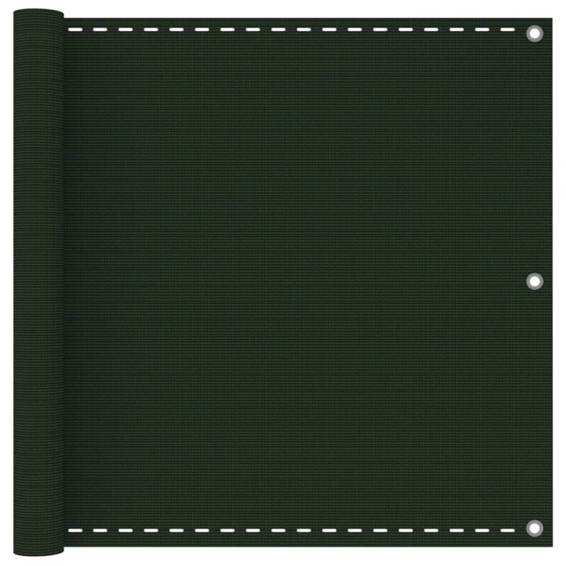 vidaXL Schermo Frangivista per Balcone Verde Scuro 90x500 cm in HDPE vidaXL Schermo Frangivista per Balcone Verde Scuro 90x500 cm in HDPE