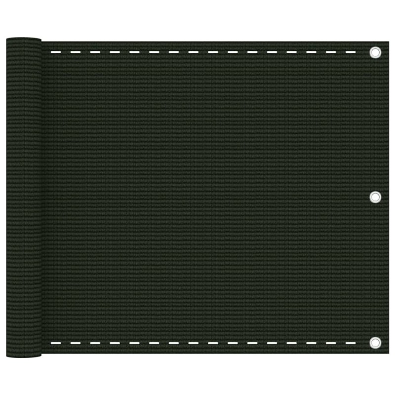 vidaXL Schermo Frangivista per Balcone Verde Scuro 75x600 cm in HDPE vidaXL Schermo Frangivista per Balcone Verde Scuro 75x600 cm in HDPE