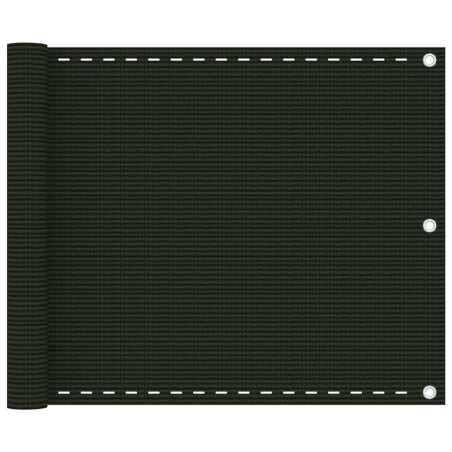 vidaXL Schermo Frangivista per Balcone Verde Scuro 75x600 cm in HDPE