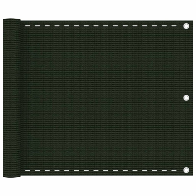 vidaXL Schermo Frangivista per Balcone Verde Scuro 75x500 cm in HDPE vidaXL Schermo Frangivista per Balcone Verde Scuro 75x500 cm in HDPE